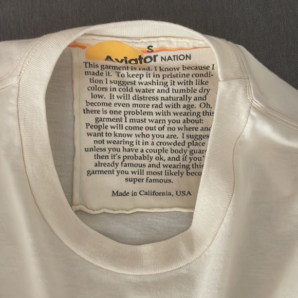 Aviator Nation Logo Shirt - cream/white - Picture 2 of 4